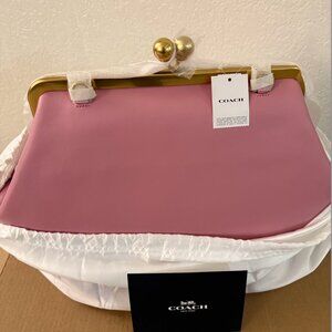 COACH LARGE FRAME KISSLOCK BAG PINK